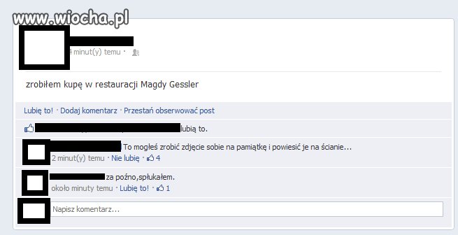 "Zrobiłem kupę..."