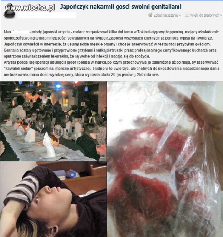Artysta czy skończony idiota? Oceńcie sami..