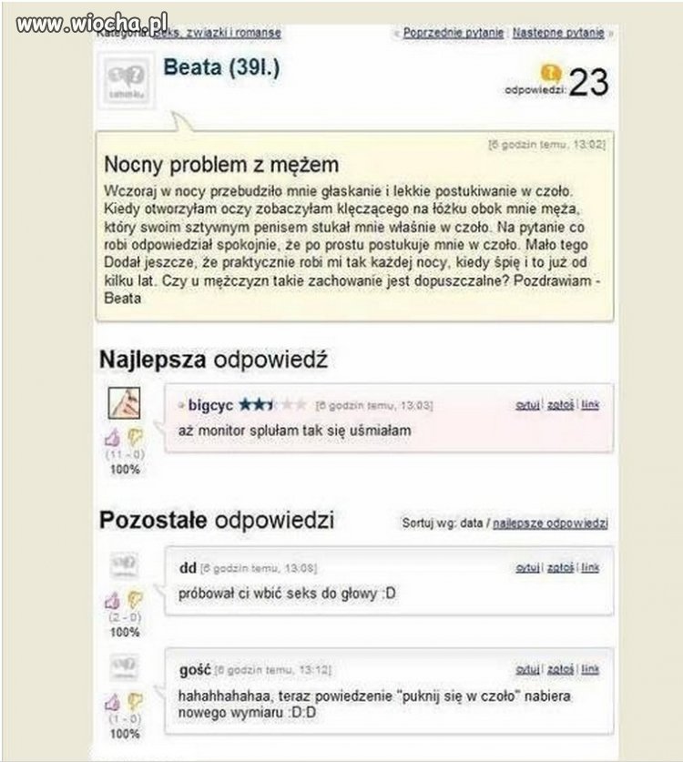 Nocny problem z mężem