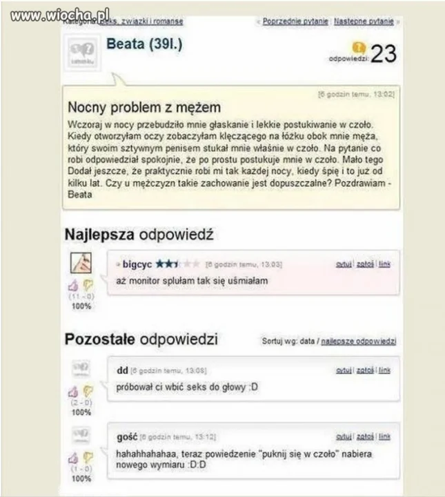 Nocny problem z mężem