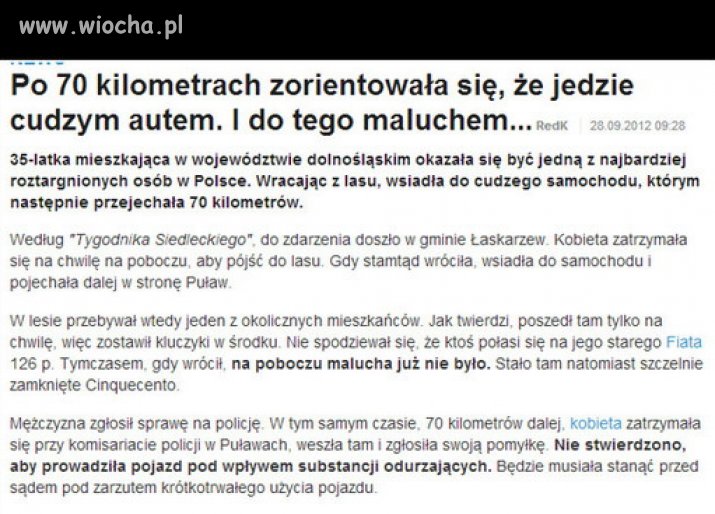 Roztargnienie, czy wrodzona głupota ?