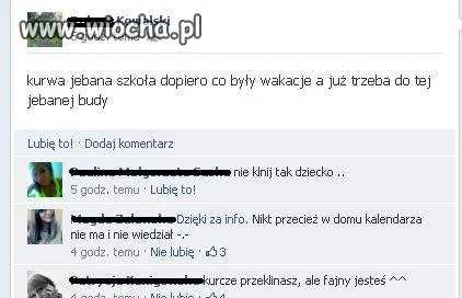 Wulgarystyczny post dwunastolatka