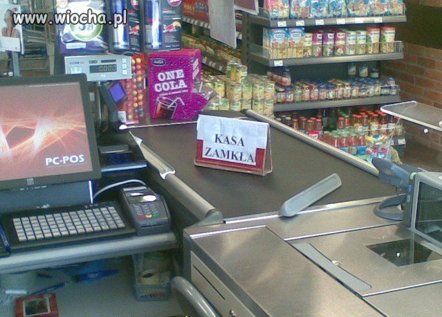 Kasa "zamkła" się... 