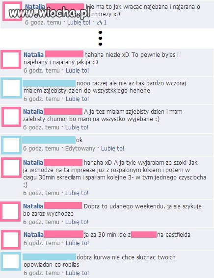 Natalia najarana, że szok!