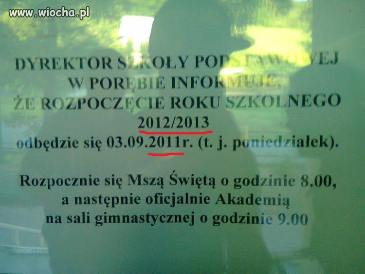 Mają kalendarz nie w porę.