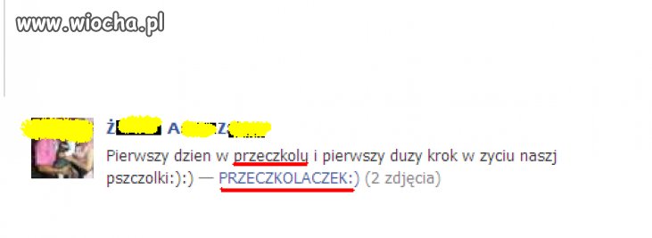 Poprawna polszczyzna - "przeczkole".