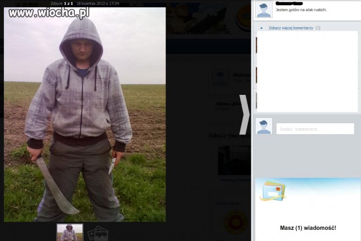 Jestem gotów na atak ruskich.