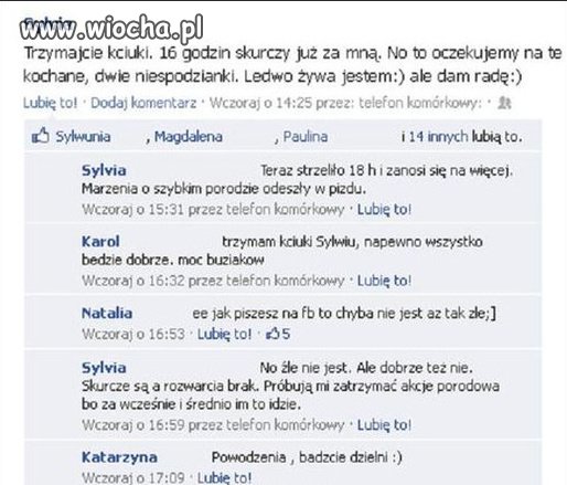 Poród na facebooku .