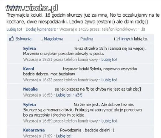 Poród na facebooku .