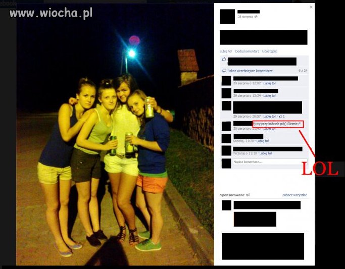 Nie ma to jak pić alkohol przy kościele 