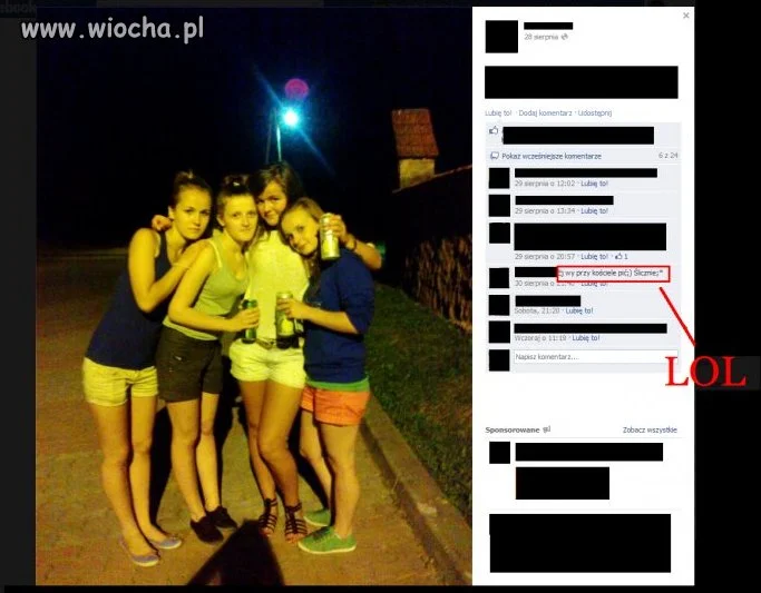 Nie ma to jak pić alkohol przy kościele 