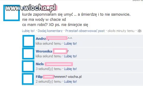 Zapomniałam się umyć... śmierdzę.