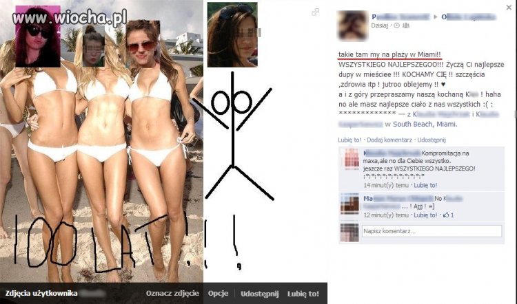 "Takie tam na plaży w Miami"