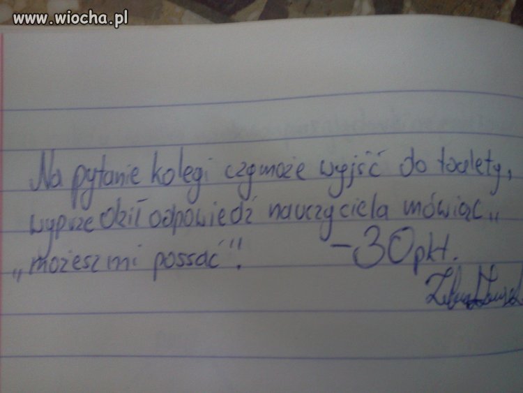 Możesz mi possać... Cięta riposta