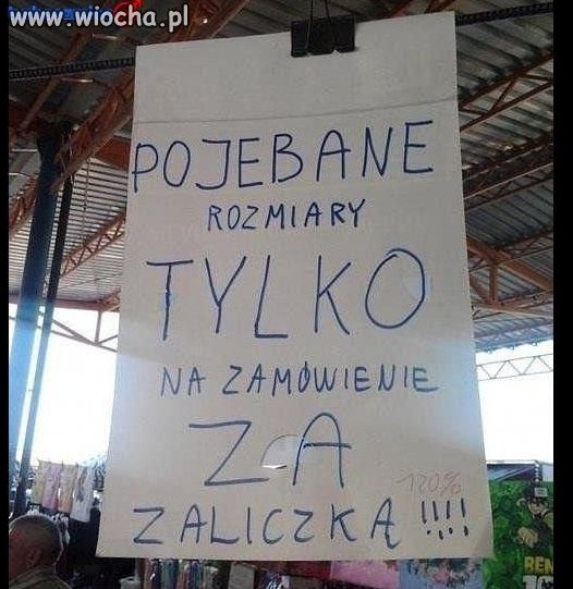Jakby nie wymyślali z rozmiarami