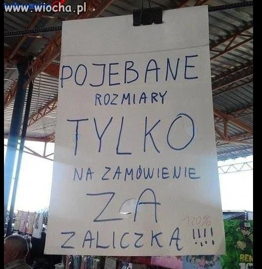 Jakby nie wymyślali z rozmiarami