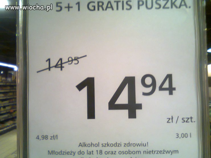 Takie przeceny tylko w Polsce.