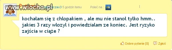 Ryzyko zajścia.