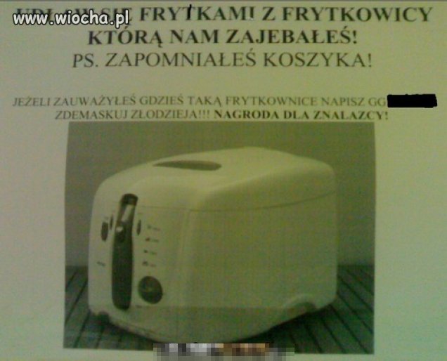 Ukradli frytkownice