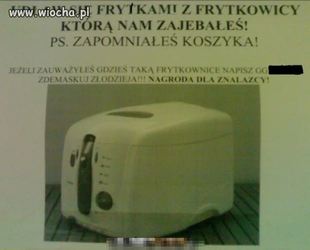 Ukradli frytkownice