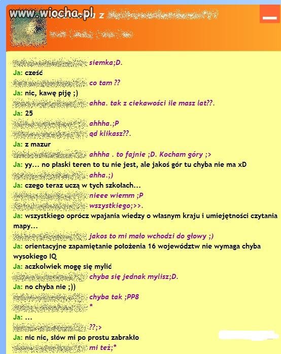 Inteligentna rozmowa na czacie fotki...