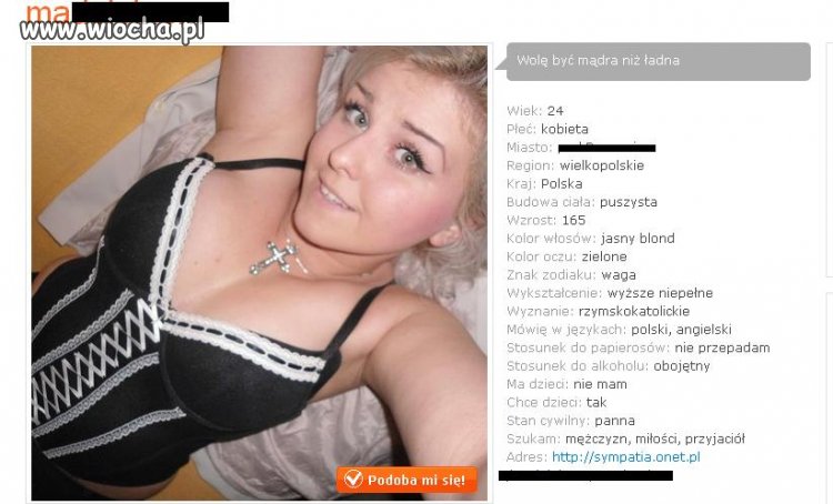 Wolę być mądra niż ładna...