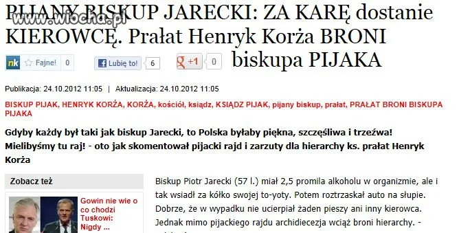 Ksiądz 2,5 promila alkoholu