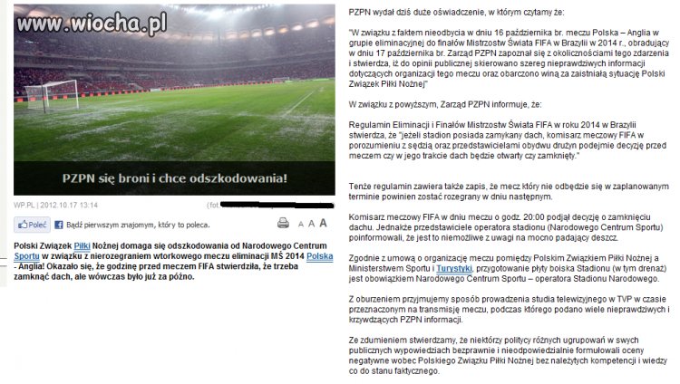 PZPN żąda odszkodowania