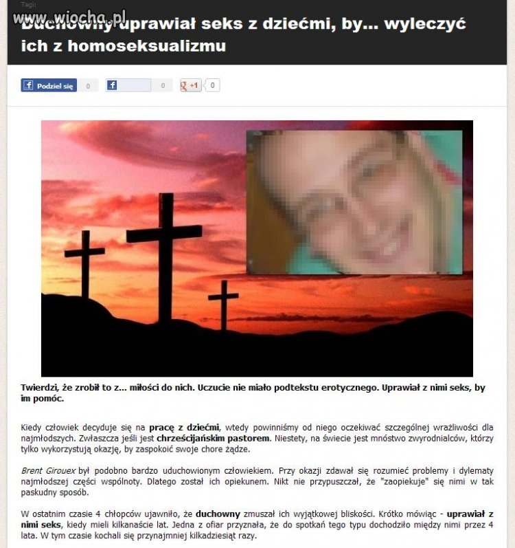 Duchowny uprawiał sex z dziećmi ...