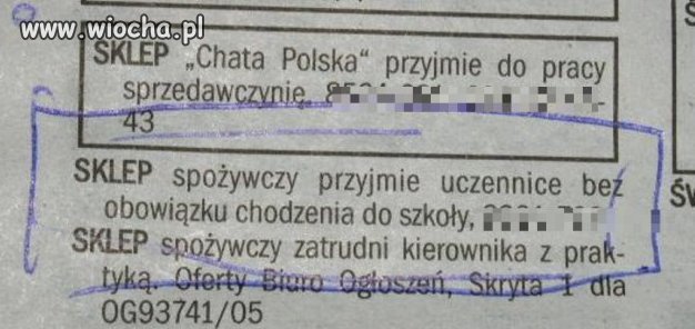 Znalezłem ciekawe ogłoszonko...