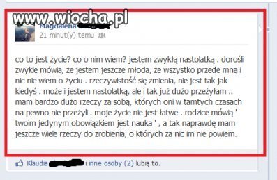 Ach te trudne życie nastolatek