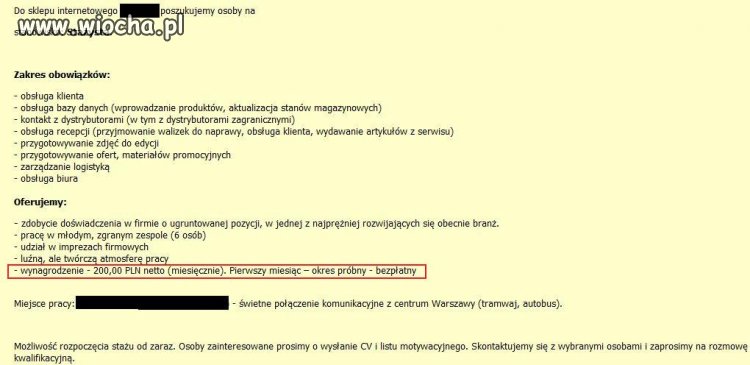 Super praca, super wynagrodzenie