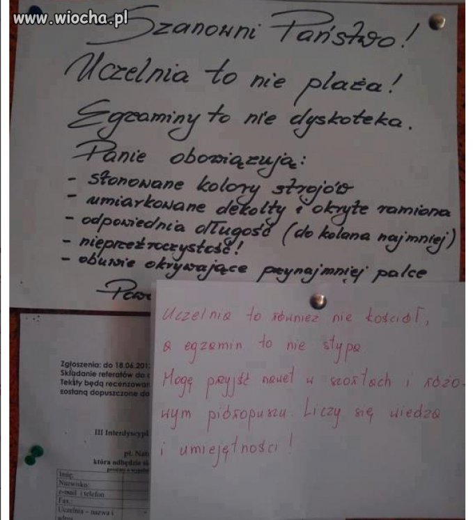 Tymczasem u mnie na Uczelni...