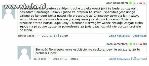 Od kiedy Nokia jest Norweska ??