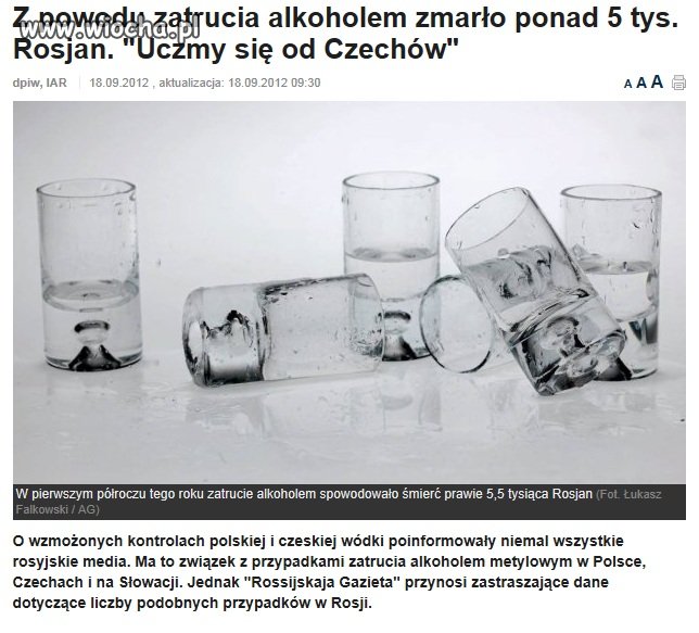 W Czechach panika...w Rosji dzień powszedni