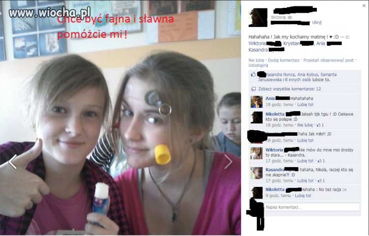 Chce być fajna, sławna i lubiana