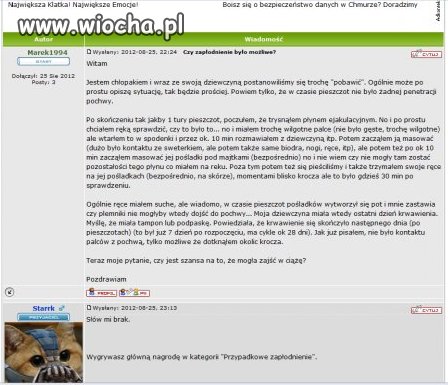 Boję się, że zajdę w ciąże 