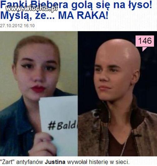 Żart "anty-fanów" Justina