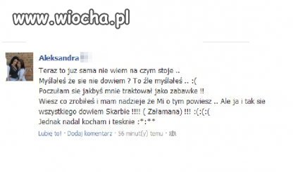 Załamana nastolatka.