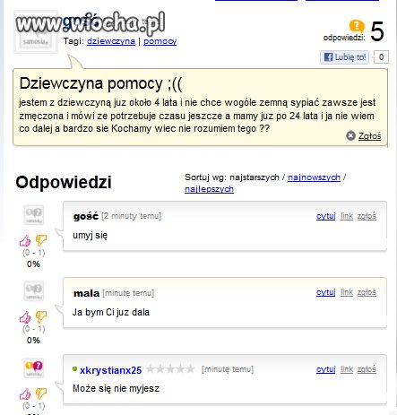 Dziewczyna nie chce z tobą sypiać?