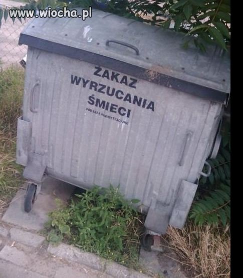 Zakaz wyrzucania śmieci