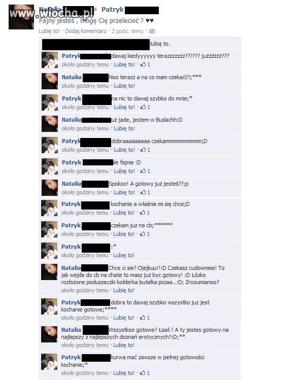 Miłosne ,erotyczne "fantazje" przez facebooka