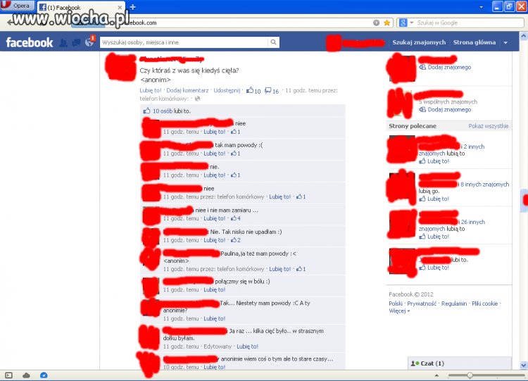 Wyżalanie się na FB