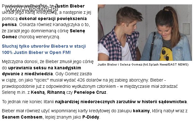 Zdaje się, że Bieber miał bardzo mały problem.