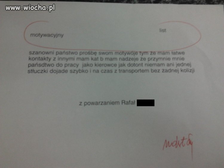 List motywacyjny
