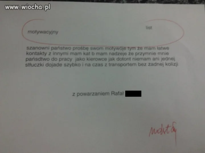 List motywacyjny