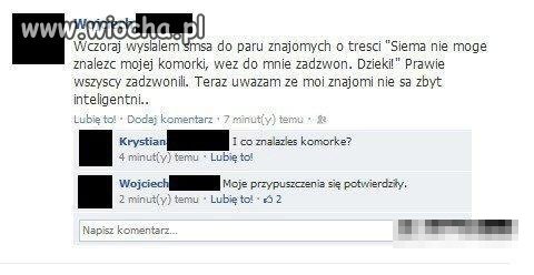 Wstyd ale też bym zadzwonił...