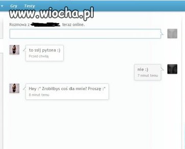 Chyba ją zdenerwowałem 