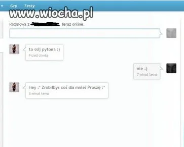 Chyba ją zdenerwowałem 