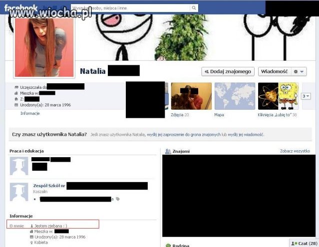 "Jestem zje**na"